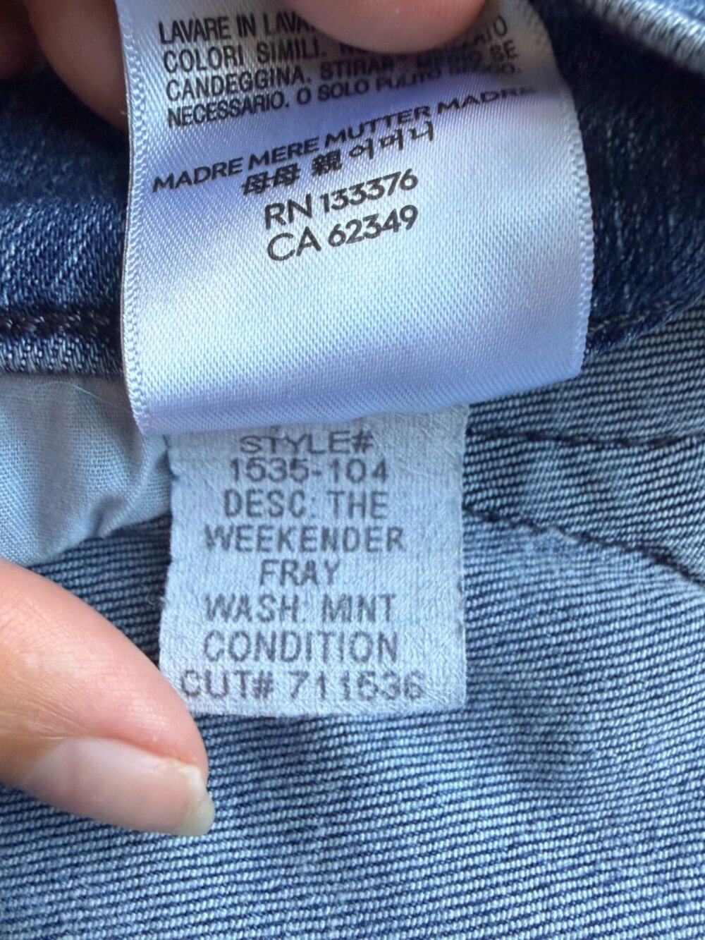 Mother The Weekender Fray Jeans Size 29 - Picture 10 of 11